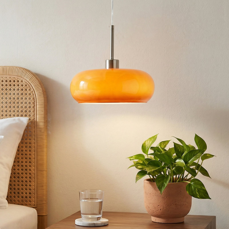 Mercer41 1 - Light Mid-Century Modern Single Pendant Light With